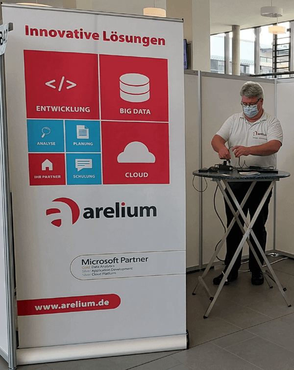 Torsten Ahlemeyer am Stand der arelium GmbH in Gelsenkirchen