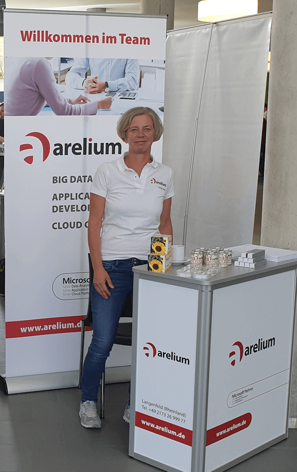 Ulrike Kief am Stand der arelium GmbH in Gelsenkirchen